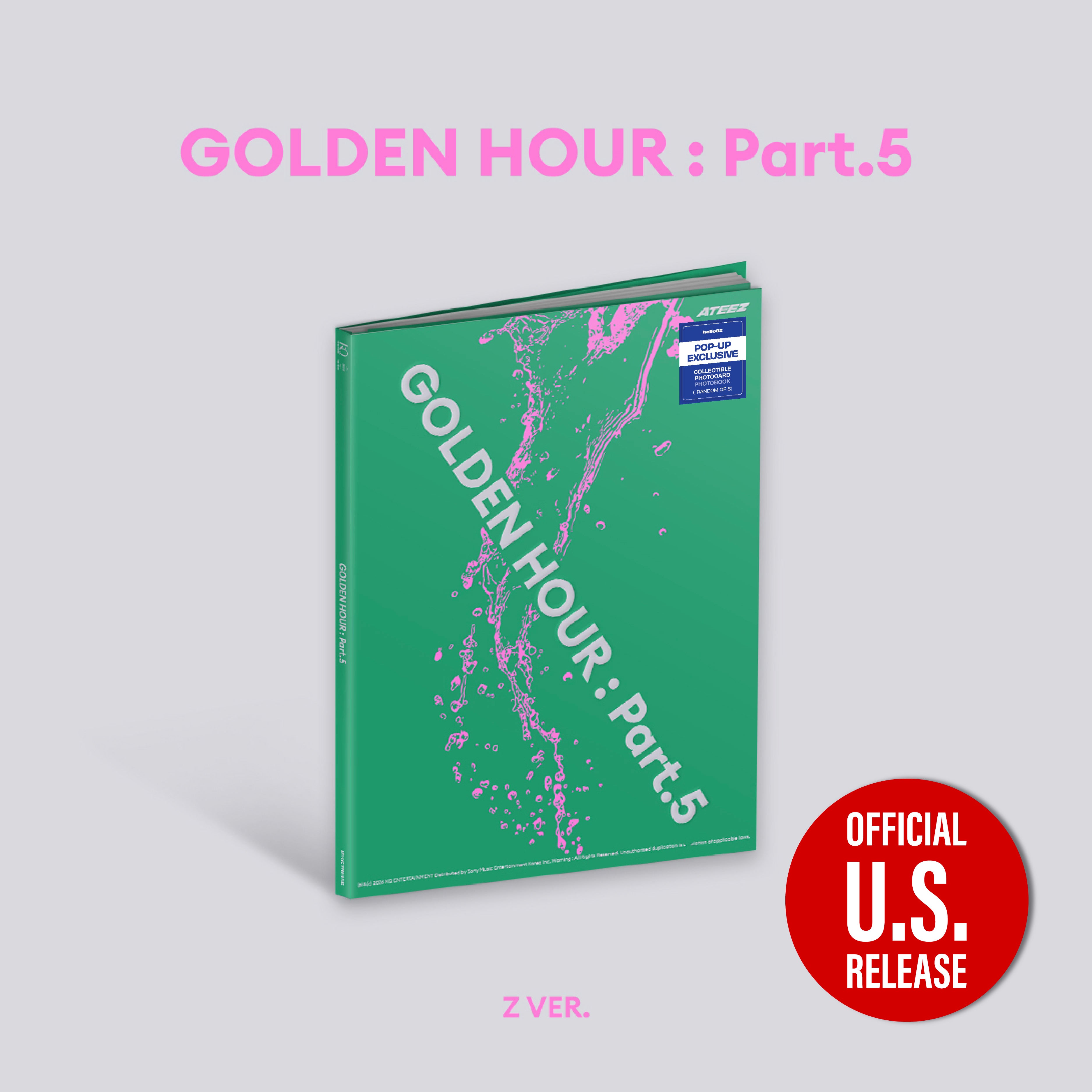 ATEEZ - 'GOLDEN HOUR : Part.5' (Photobook ver.) hello82 [POP-UP Exclusive]