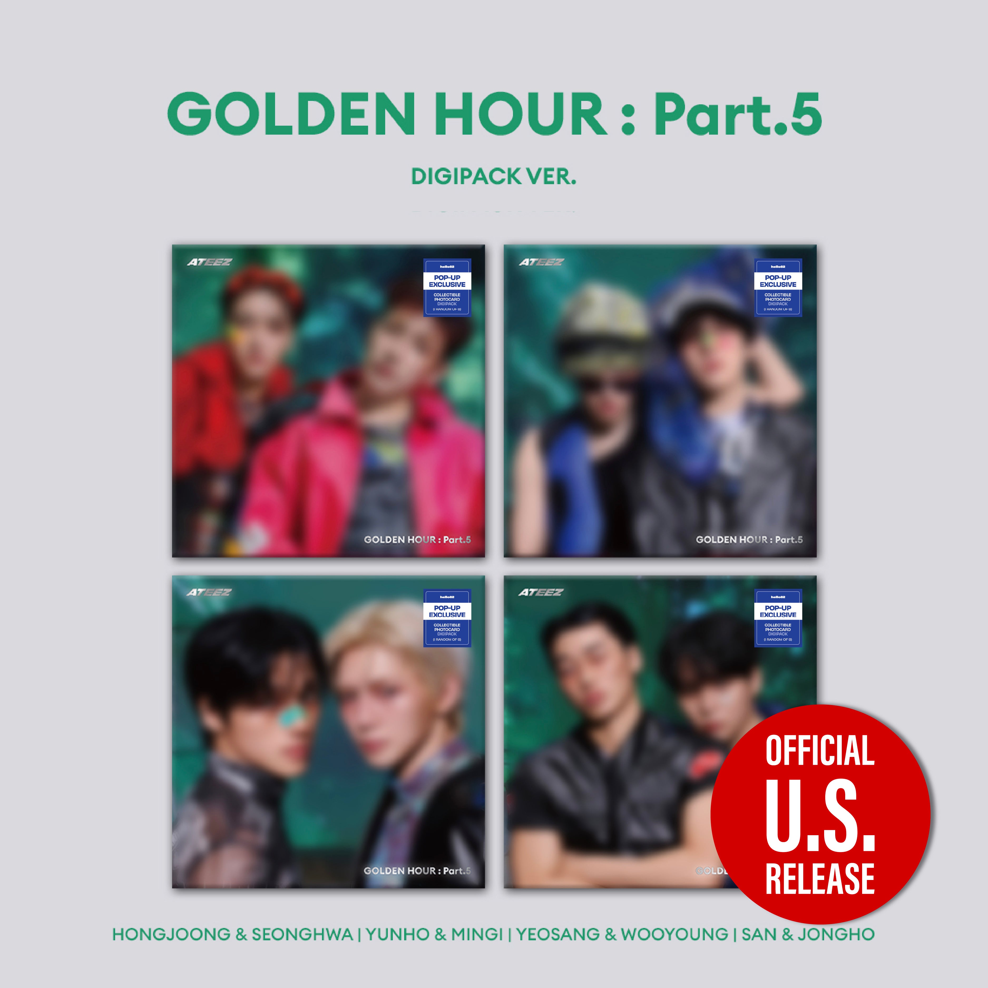 ATEEZ - 'GOLDEN HOUR : Part.5' (Unit Digipack ver.) hello82 [POP-UP Exclusive]