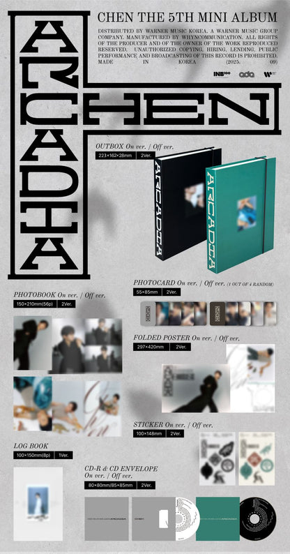 [PRE-ORDER] EXO - CHEN - 5th Mini Album 'Arcadia' (Photobook ver.) + Apple Music Photocard POB
