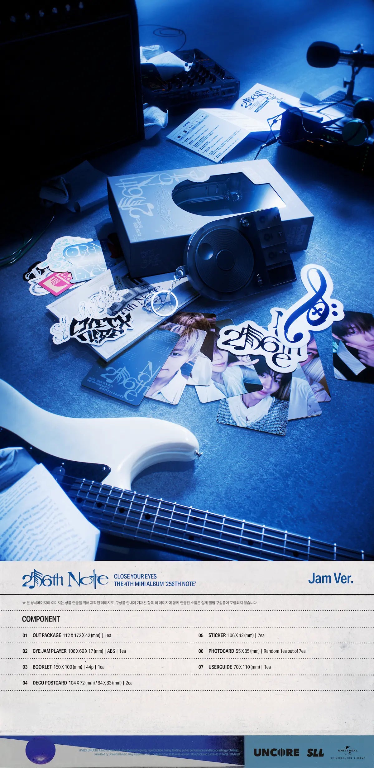 [PRE-ORDER] CLOSE YOUR EYES -  4th Mini Album '256th Note' (Jam ver.)