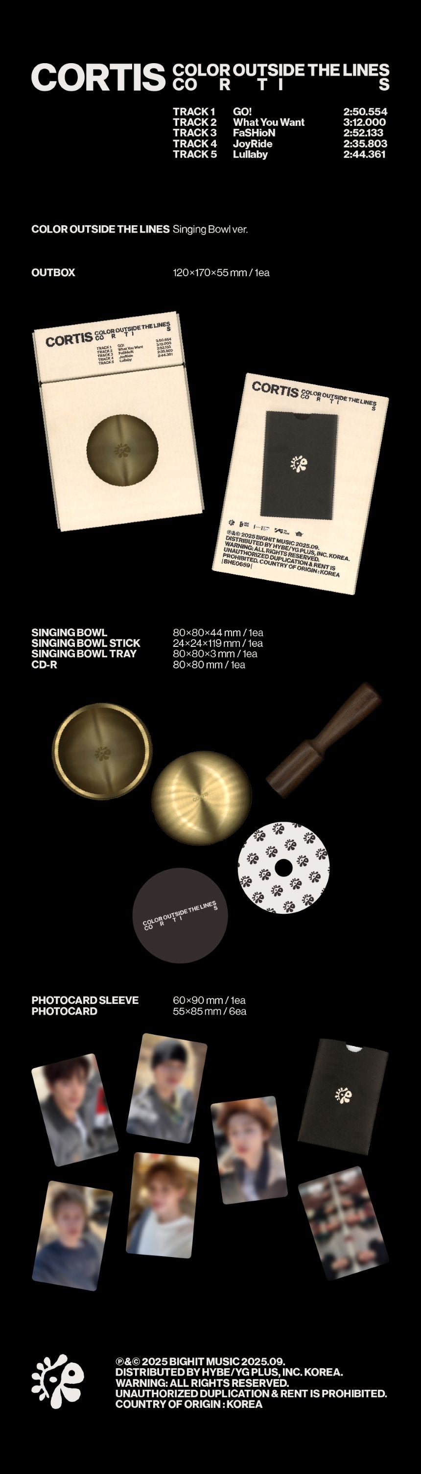 [PRE-ORDER] CORTIS - The 1st EP 'COLOR OUTSIDE THE LINES' (Singing Bowl version)