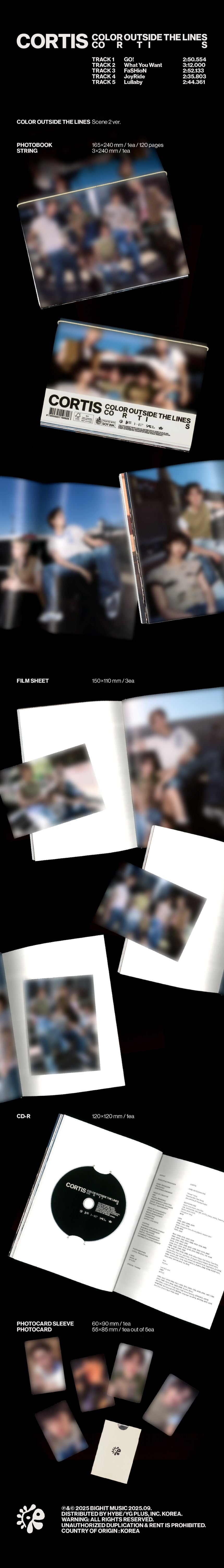 CORTIS - The 1st EP 'COLOR OUTSIDE THE LINES' (Standard version) + Apple Music Photocard POB