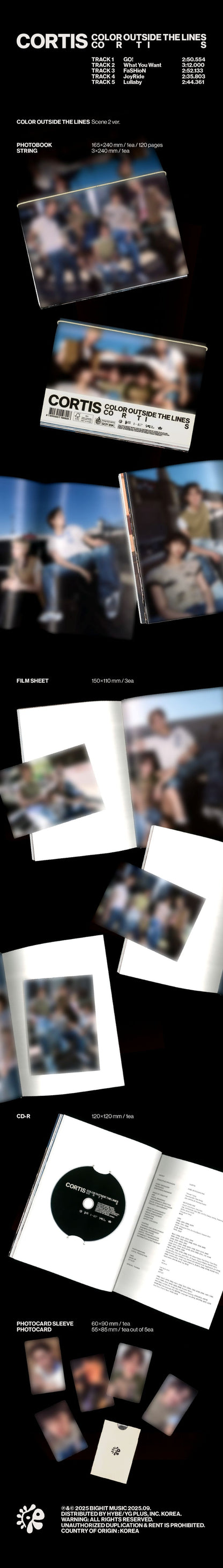 CORTIS - The 1st EP 'COLOR OUTSIDE THE LINES' (Standard version) + Apple Music Photocard POB