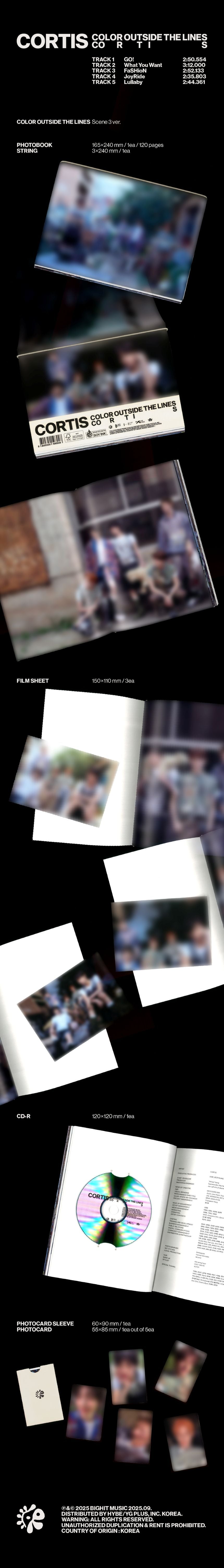 CORTIS - The 1st EP 'COLOR OUTSIDE THE LINES' (Standard version) + Apple Music Photocard POB