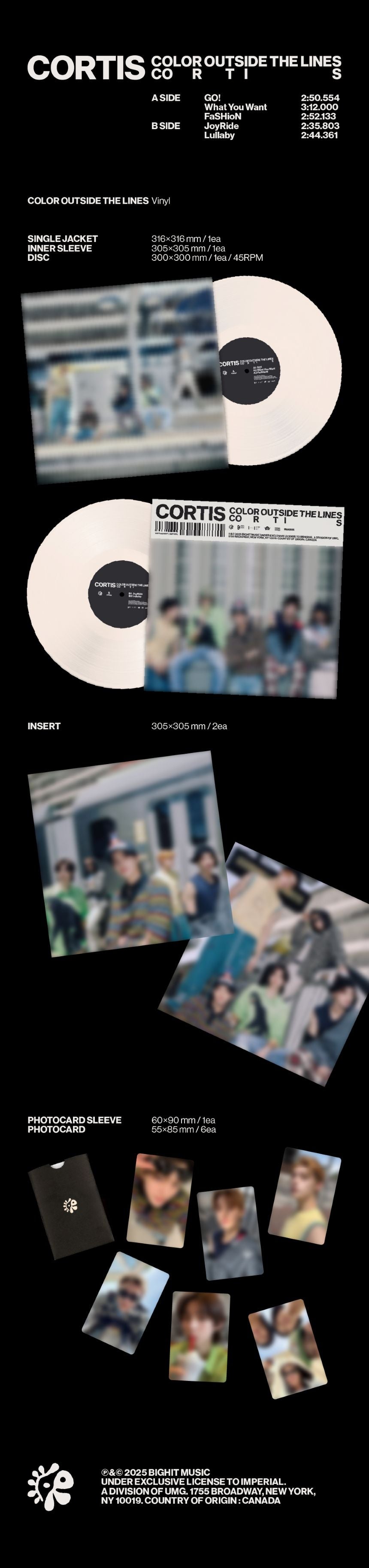 CORTIS - The 1st EP 'COLOR OUTSIDE THE LINES' (LP Vinyl)