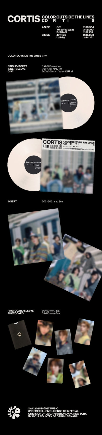 CORTIS - The 1st EP 'COLOR OUTSIDE THE LINES' (LP Vinyl)