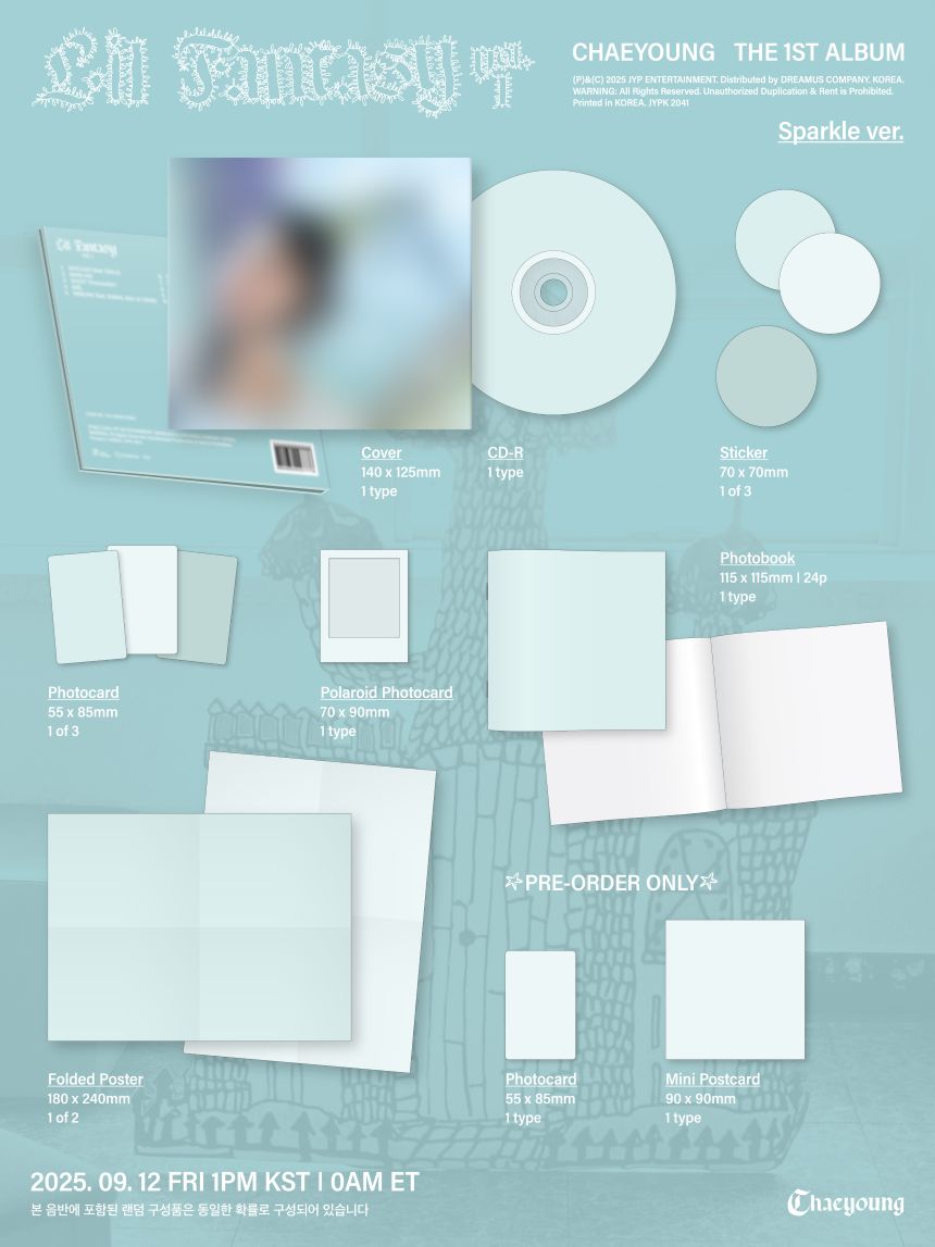 TWICE - Chaeyoung - 1st Album 'LIL FANTASY vol.1' (Sparkle Version) + Apple Music Photocard POB