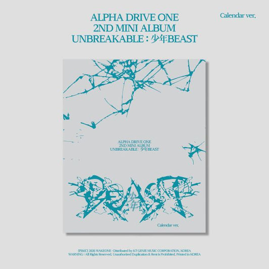 [PRE-ORDER] ALPHA DRIVE ONE - 2nd Mini Album 'UNBREAKABLE : 少年BEAST' (Calendar Ver.) )