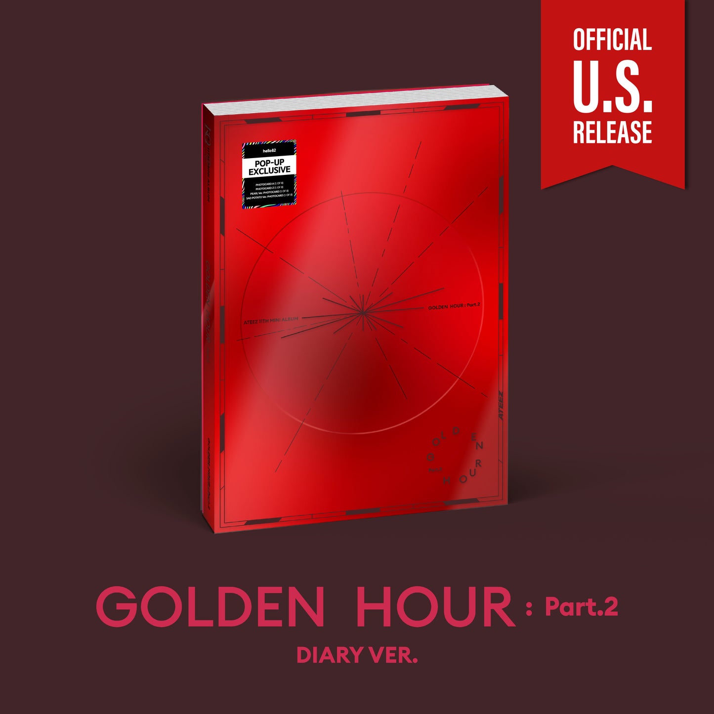 [PRE-ORDER] ATEEZ 에이티즈 - 'GOLDEN HOUR : Part 2' (Photobook Version) (US Pop-up Exclusive)