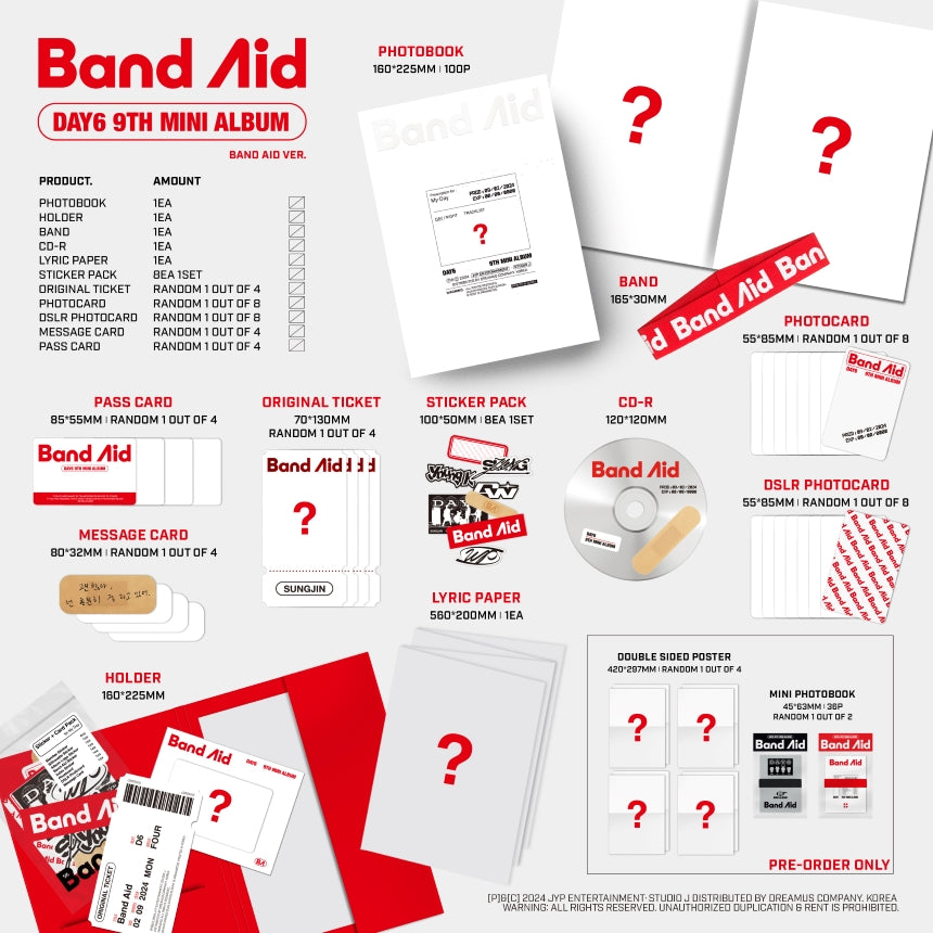 DAY6 - 9th Mini-Album 'Band Aid' (Standard Version)