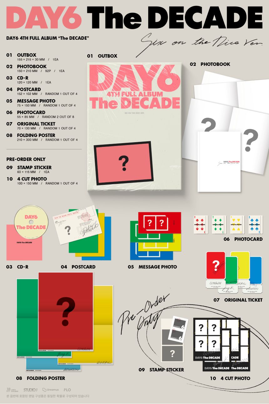 [PRE-ORDER] DAY6 - 4th Full Album 'THE DECADE' (Standard Version) + Apple Music Photocard POB