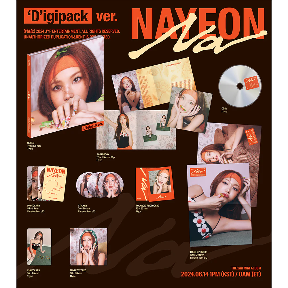 TWICE - NAYEON - 'NA' (Digipack Version) + POB Postcard Set