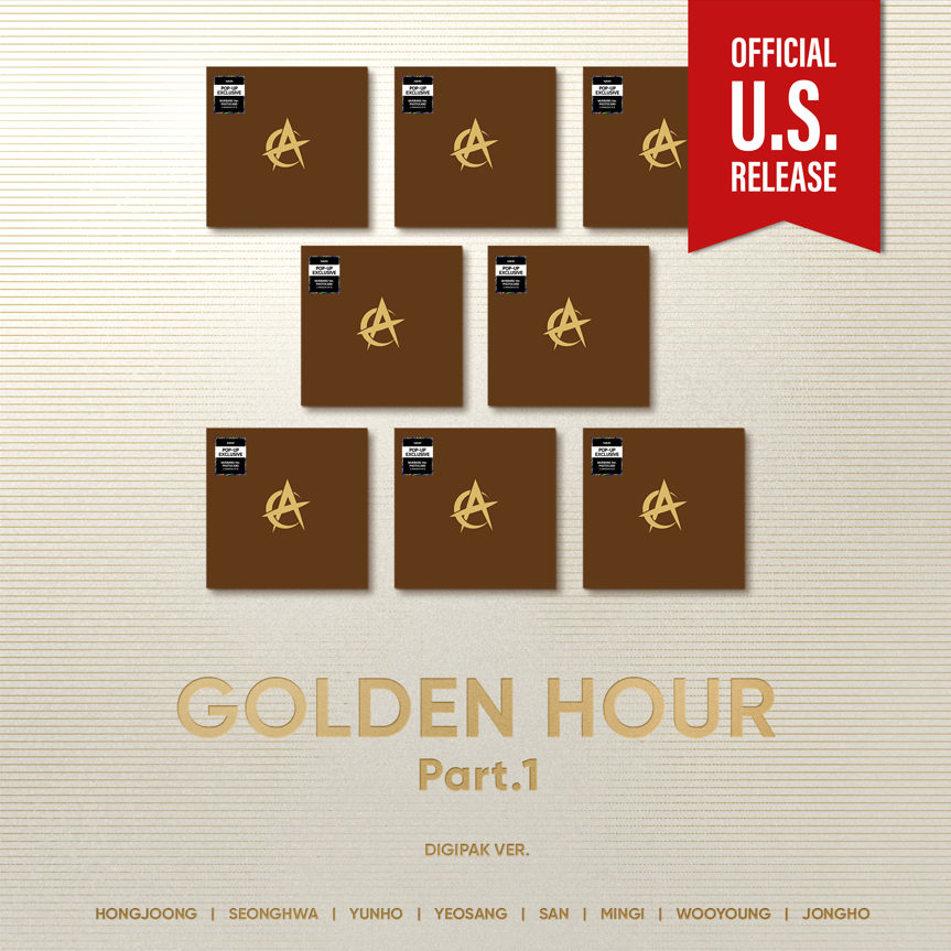 ATEEZ 에이티즈 - 'GOLDEN HOUR : Part 1' (Digipak Version) (US Pop-up Exclusive)