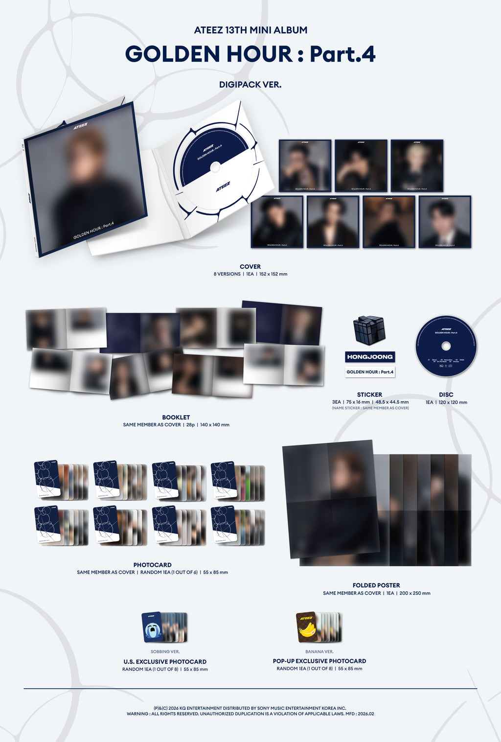 ATEEZ - 'GOLDEN HOUR : Part.4' (Member Digipack ver.) hello82 [POP-UP Exclusive]