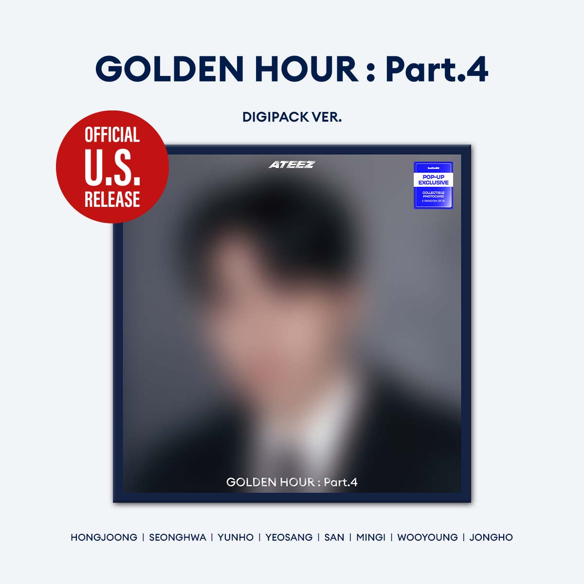 [PRE-ORDER] ATEEZ - 'GOLDEN HOUR : Part.4' (Member Digipack ver.) hello82 [POP-UP Exclusive]