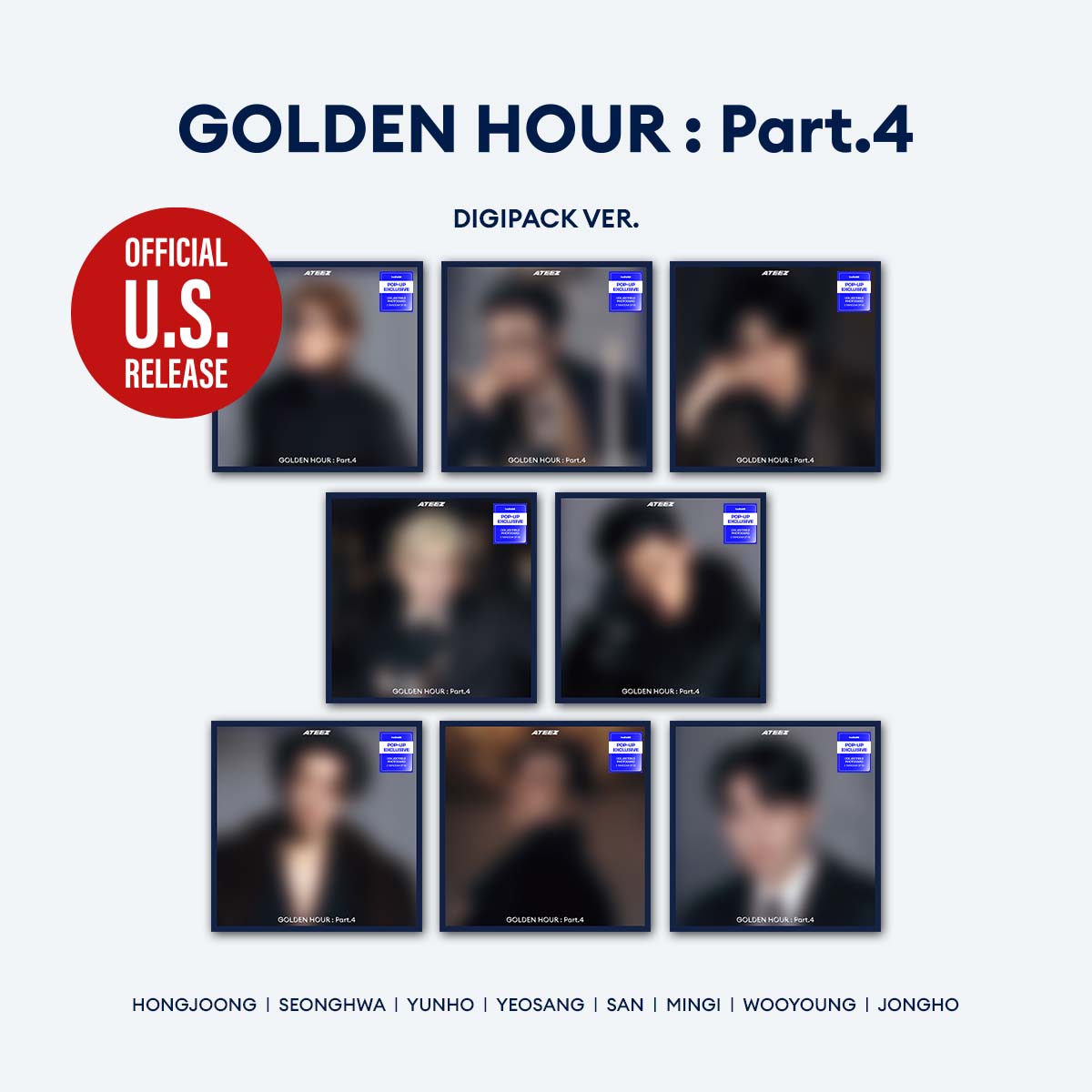 ATEEZ - 'GOLDEN HOUR : Part.4' (Member Digipack ver.) hello82 [POP-UP Exclusive]