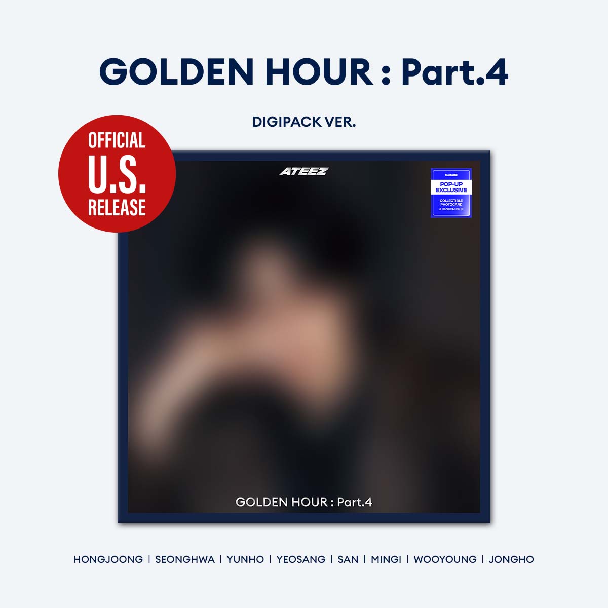 ATEEZ - 'GOLDEN HOUR : Part.4' (Member Digipack ver.) hello82 [POP-UP Exclusive]