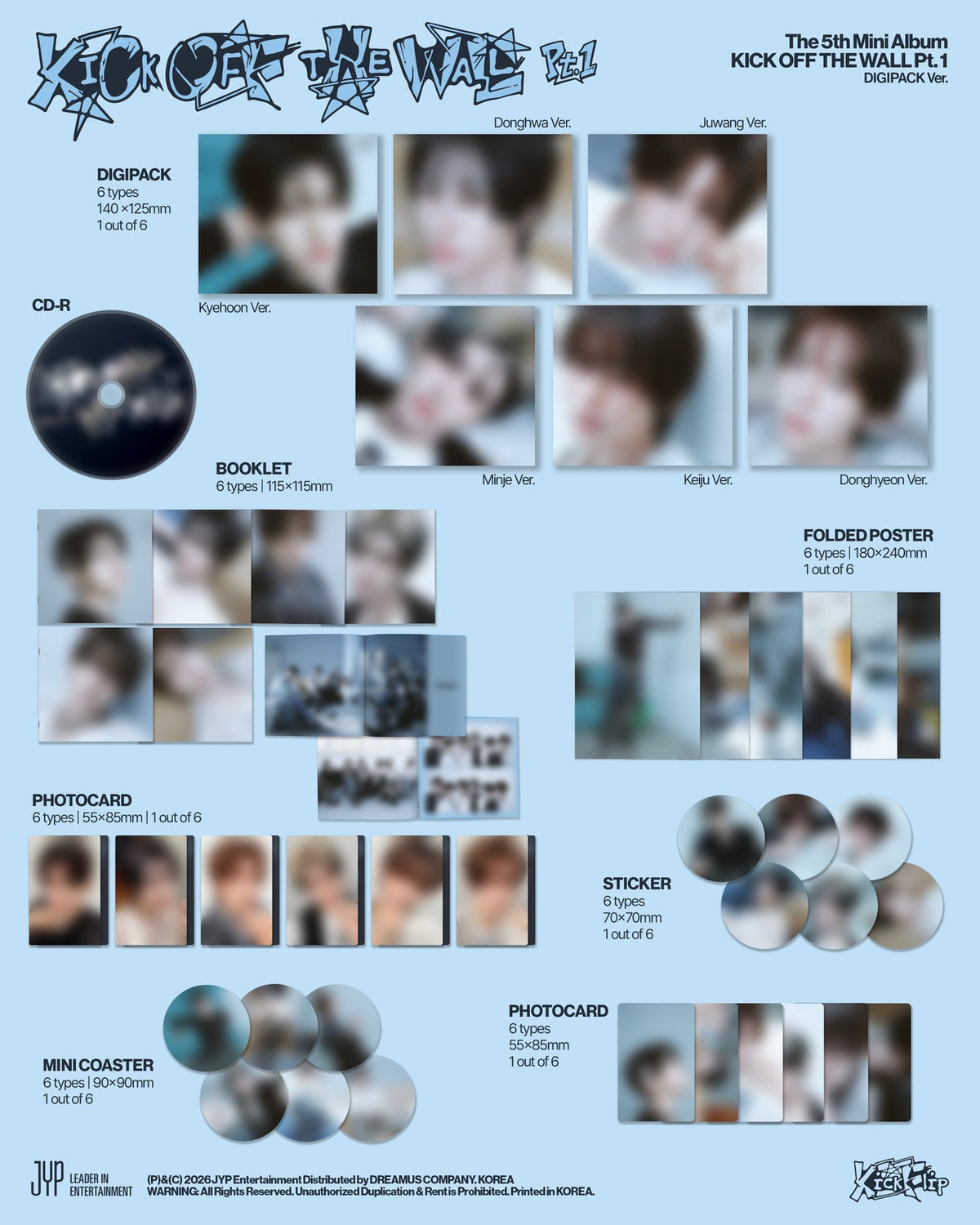 [PRE-ORDER] KICKFLIP - 5th Mini Album 'KICK OFF THE WALL PT.1' (Digipack ver.)(RANDOM)