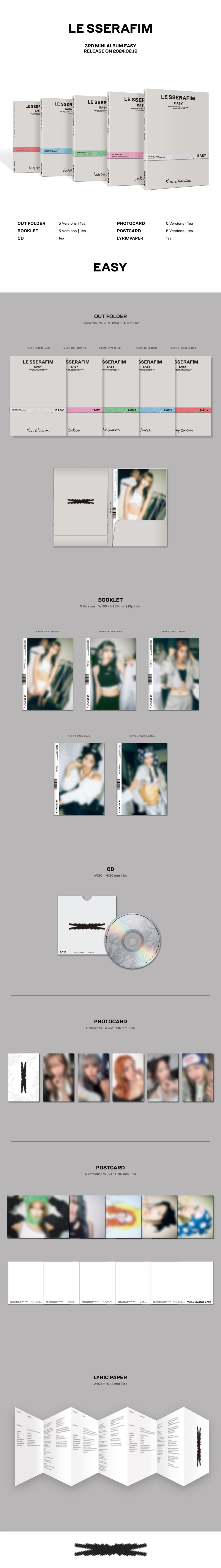 LE SSERAFIM - 3rd Mini-Album ‘EASY’ (Compact Version)