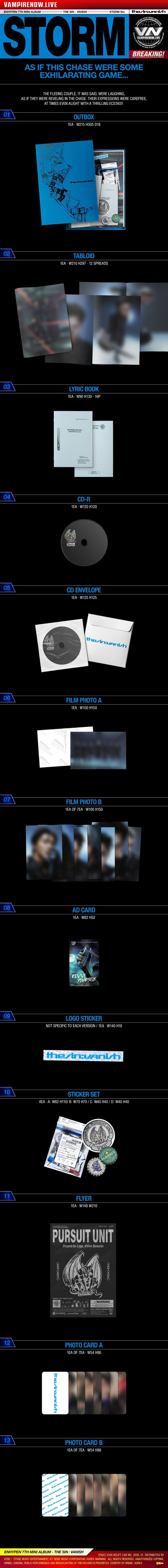 ENHYPEN - 7th Mini Album 'THE SIN:VANISH' (Standard ver.)