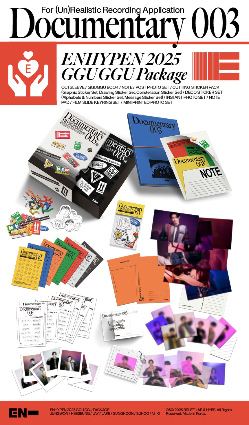 ENHYPEN - 2025 GGU GGU Package + Apple Music Mini Poster POB Set