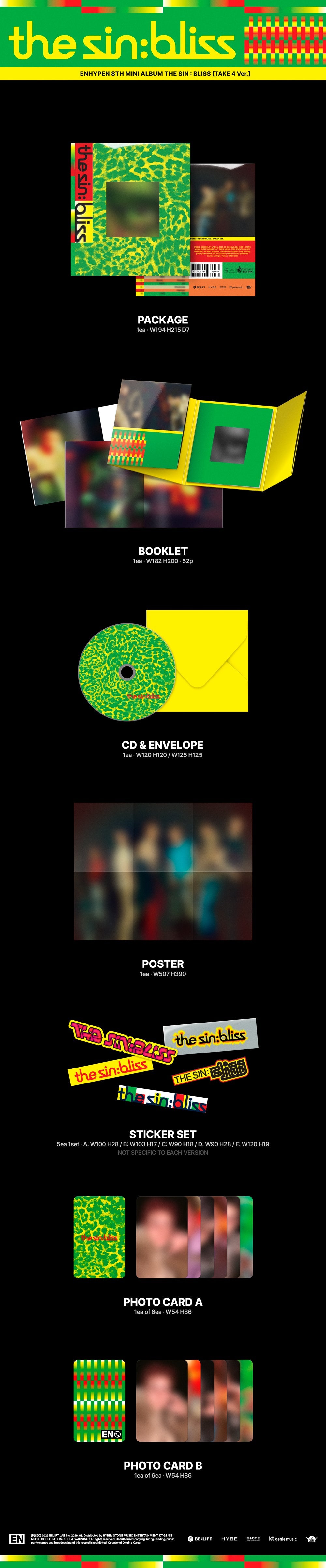 [PRE-ORDER] ENHYPEN - 8th Mini Album 'THE SIN : BLISS' (Standard Ver.) + Weverse POB