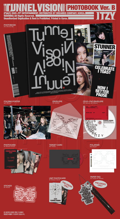 [PRE-ORDER] ITZY - 11th Mini Album 'TUNNEL VISION' (Photobook Ver.) + Apple Music Photocard POB