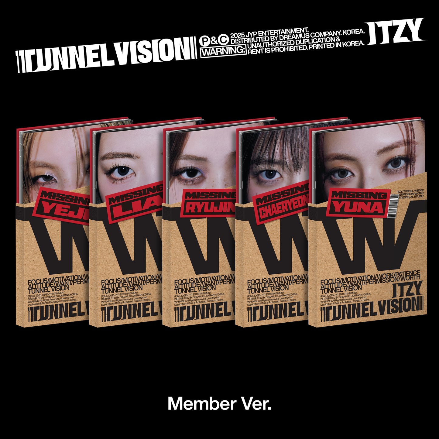 [PRE-ORDER] ITZY - 11th Mini Album 'TUNNEL VISION' (Member Ver.) + Apple Music Photocard POB