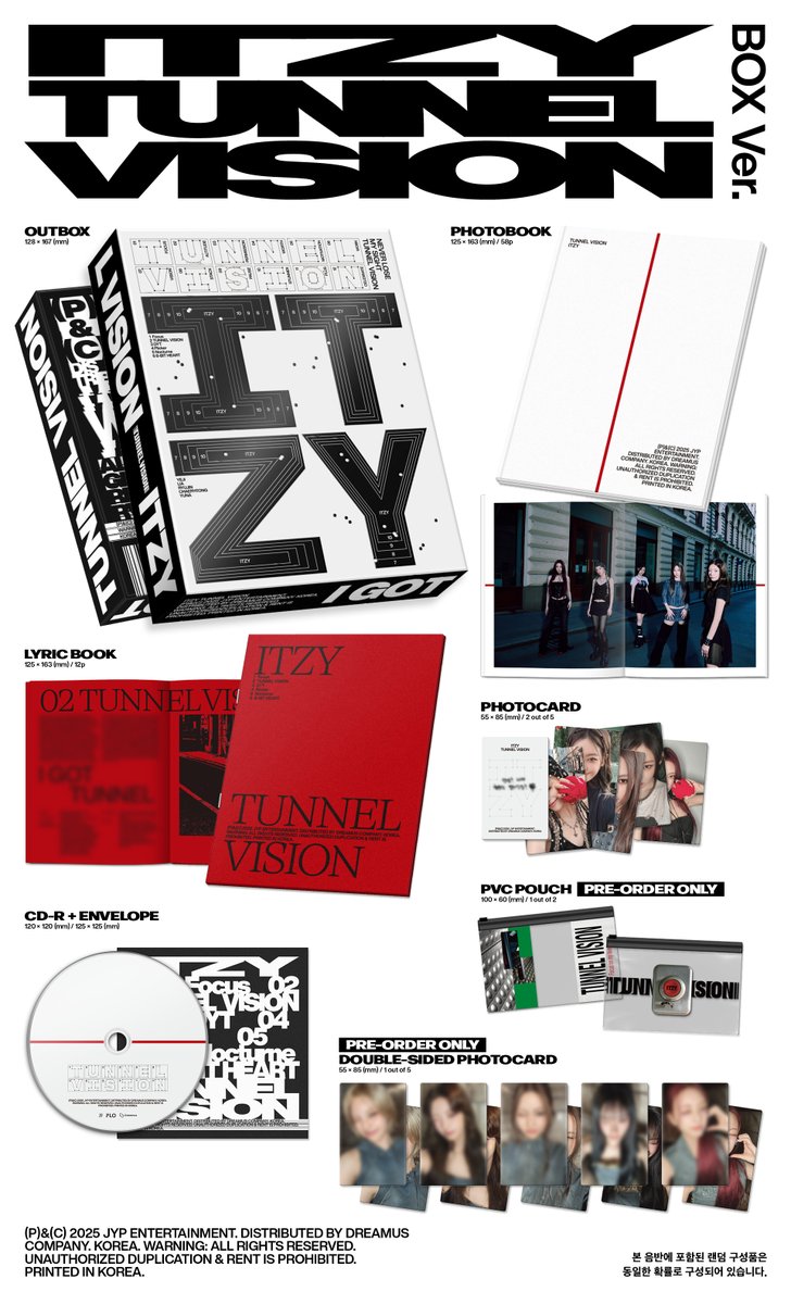 [PRE-ORDER] ITZY - 11th Mini Album 'TUNNEL VISION' (BOX Ver.) + Apple Music Photocard POB