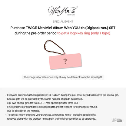 [PRE-ORDER] TWICE - 13th Mini-Album 'With YOU-th' (Digipack) [FULL SET] + JYP Gift Set