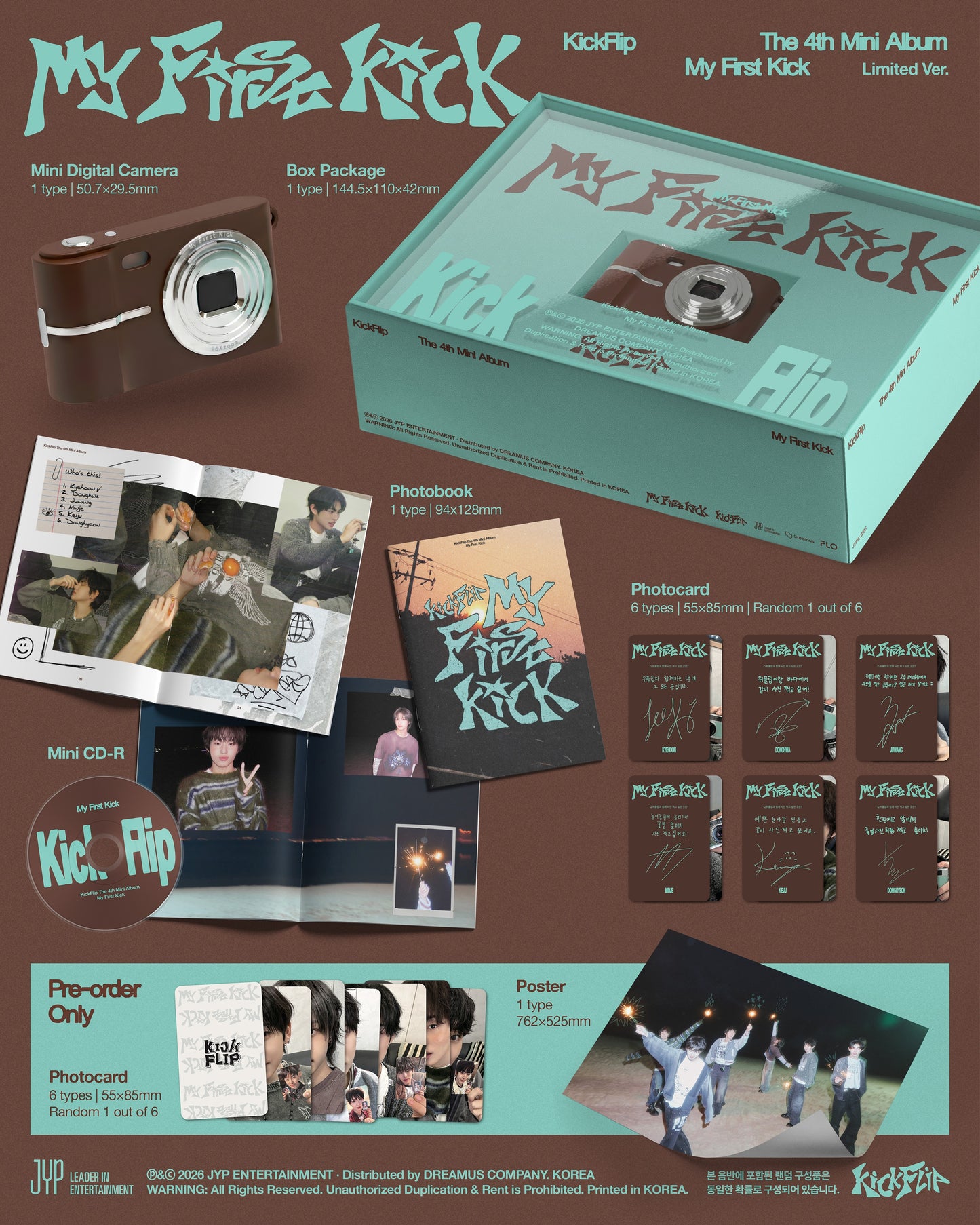 [PRE-ORDER] KICKFLIP - 4th Mini Album 'My First Kick' (Limited Ver.)