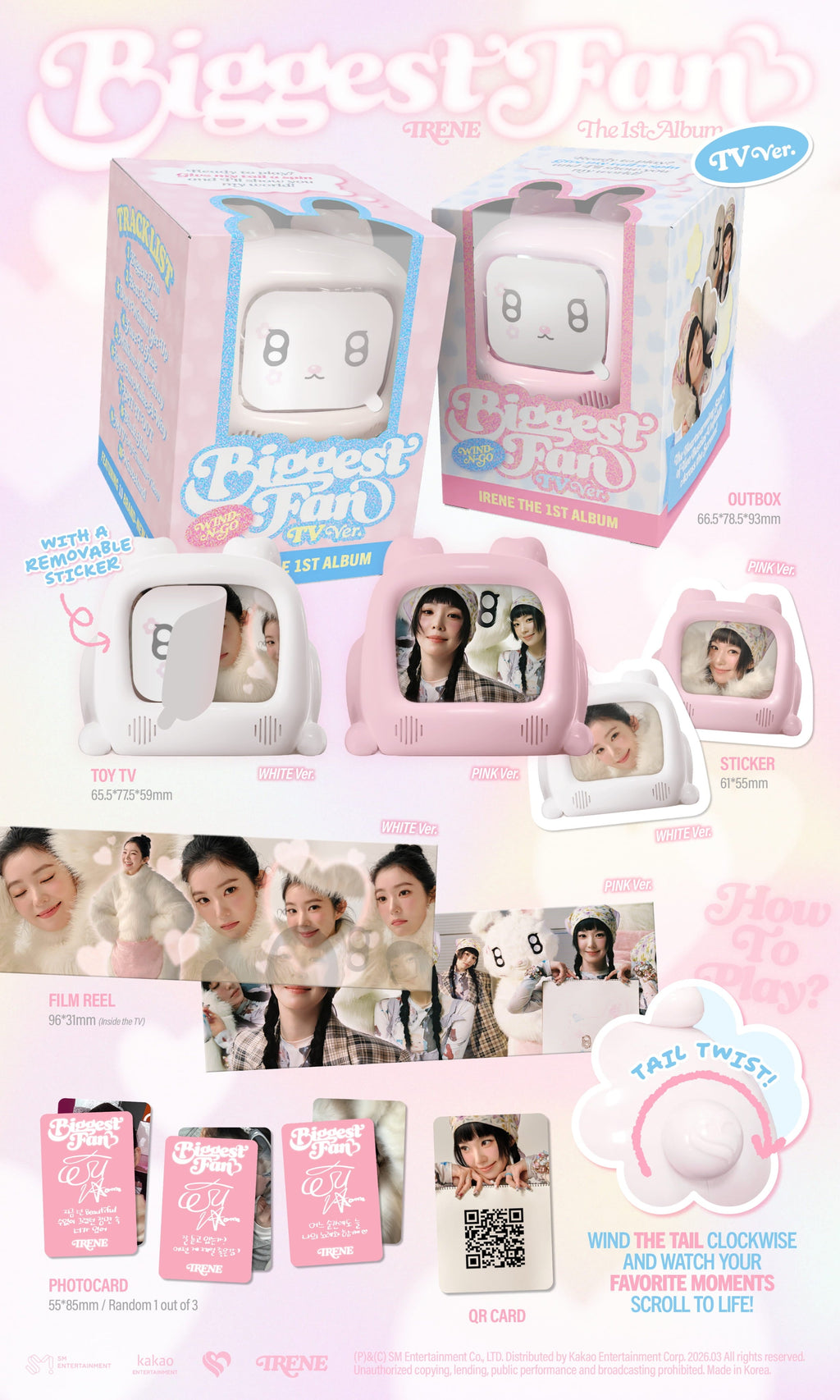 Red Velvet - IRENE - 1st Album 'Biggest Fan' (TV Ver.) (SMARTALBUM) (Random)