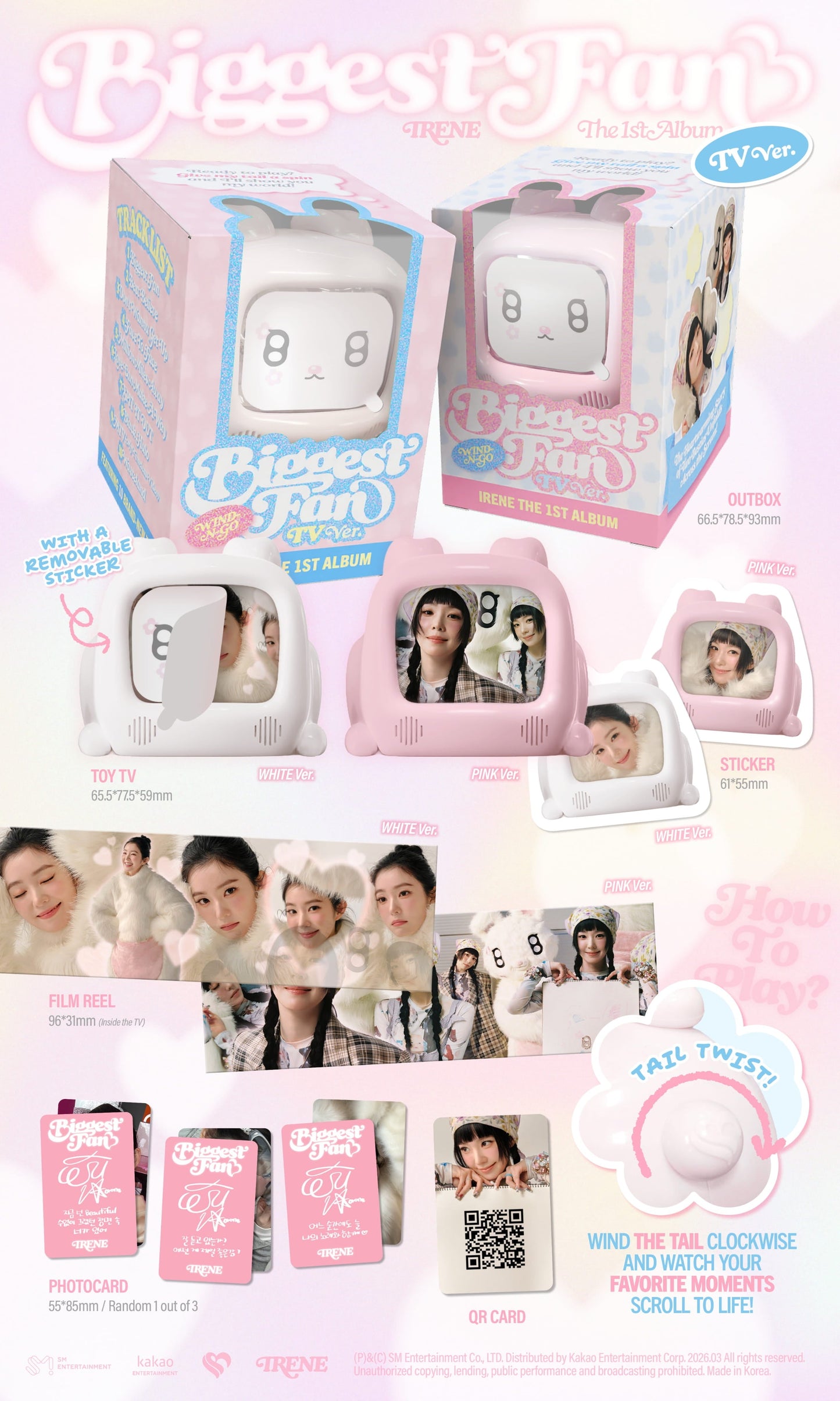 [PRE-ORDER] Red Velvet - IRENE - 1st Album 'Biggest Fan' (TV Ver.) (SMARTALBUM) (Random)