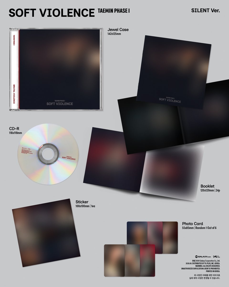 [PRE-ORDER] TAEMIN - 'PHASE 1 : Soft Violence' (Jewel ver.)