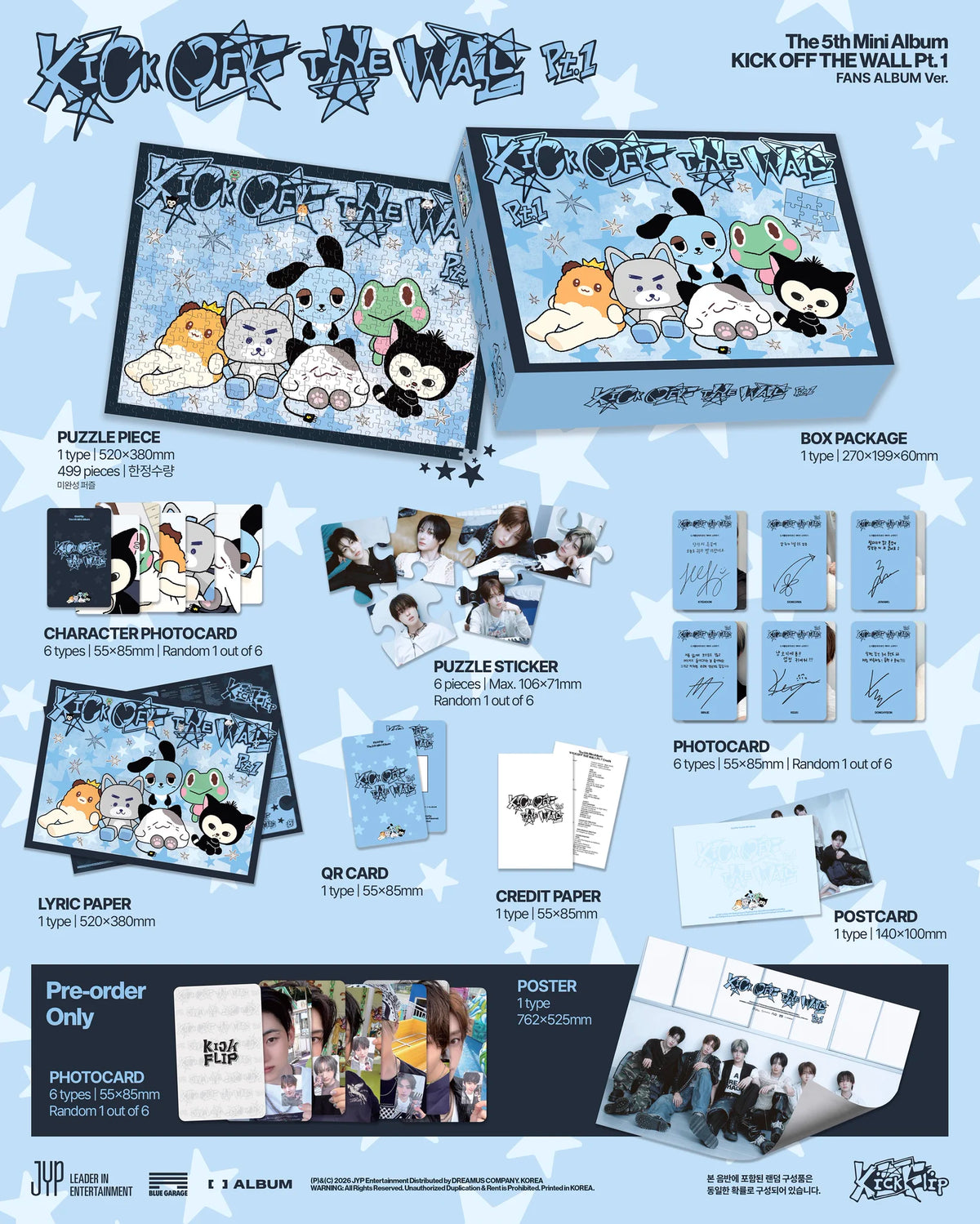 [PRE-ORDER] KICKFLIP - 5th Mini Album 'KICK OFF THE WALL PT.1' (FANS ALBUM ver.)