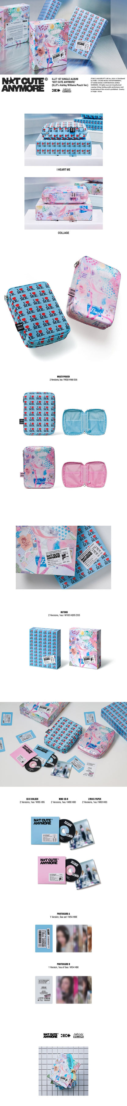 [PRE-ORDER] ILLIT - 1st Single Album 'NOT CUTE ANYMORE' (ILLIT x Ashley Williams Pouch ver.)
