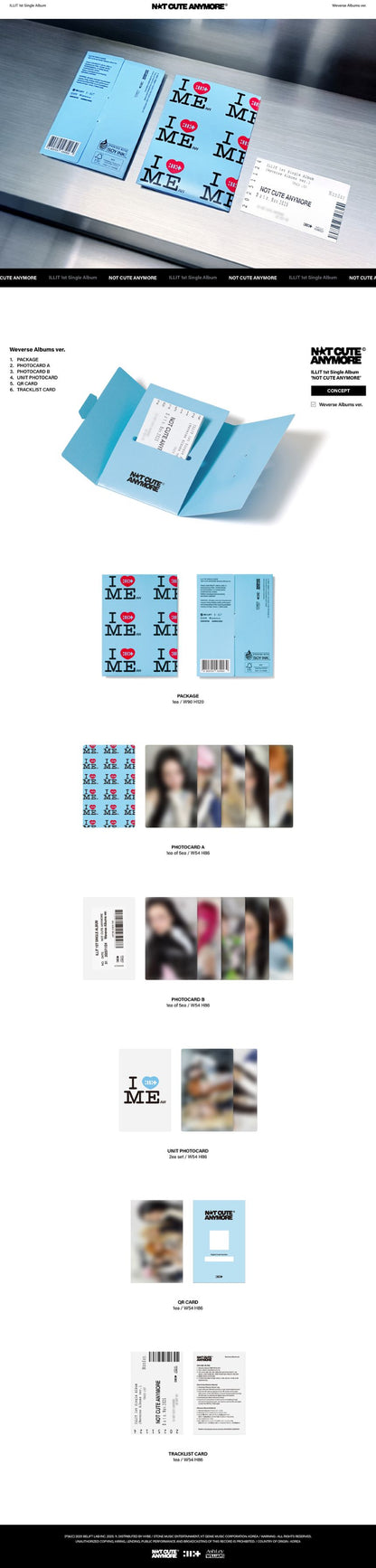 [PRE-ORDER] ILLIT - 1st Single Album 'NOT CUTE ANYMORE' (Weverse Albums ver.) + Apple Music Bookmark POB