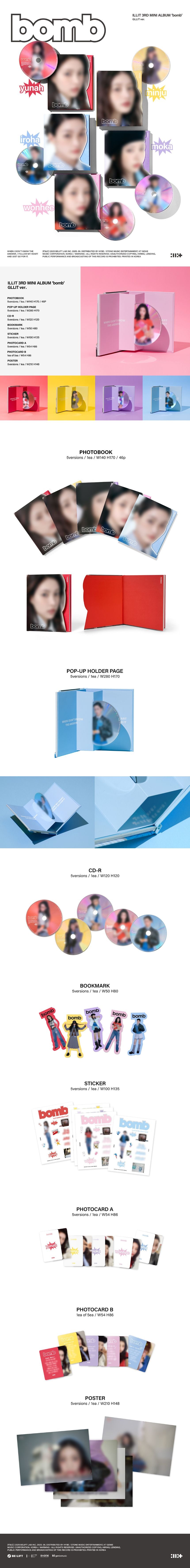 ILLIT- 3rd Mini Album 'bomb' (GLLIT ver.)