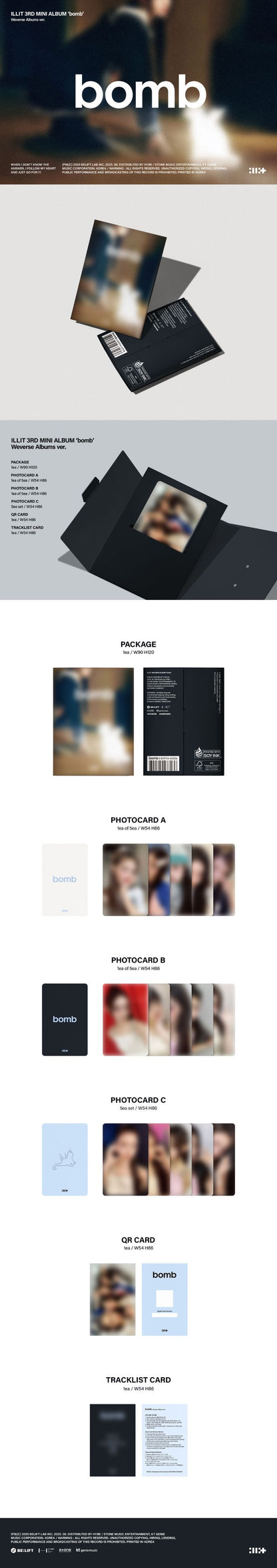 ILLIT - 3rd Mini Album 'bomb' (Weverse ver.)