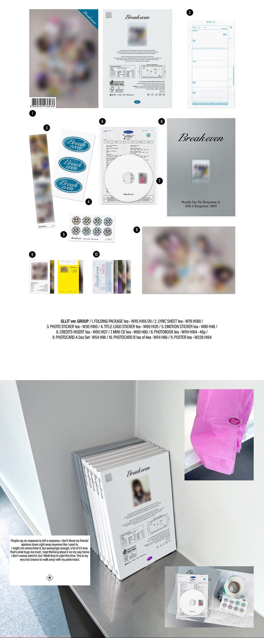 [PRE-ORDER] ILLIT - 5th Mini Album 'BREAK EVEN' (GLLIT ver.) + Apple Music POB