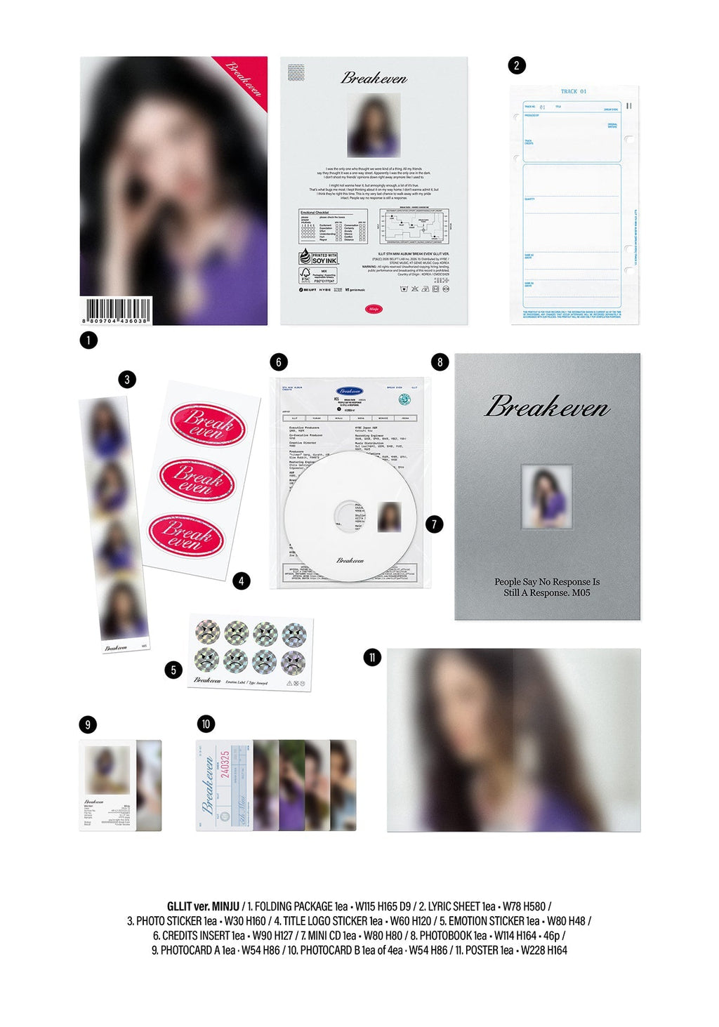 [PRE-ORDER] ILLIT - 5th Mini Album 'BREAK EVEN' (GLLIT ver.) + Apple Music POB