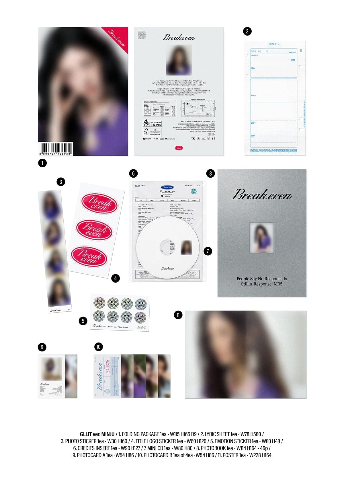 [PRE-ORDER] ILLIT - 5th Mini Album 'BREAK EVEN' (GLLIT ver.) + Apple Music POB