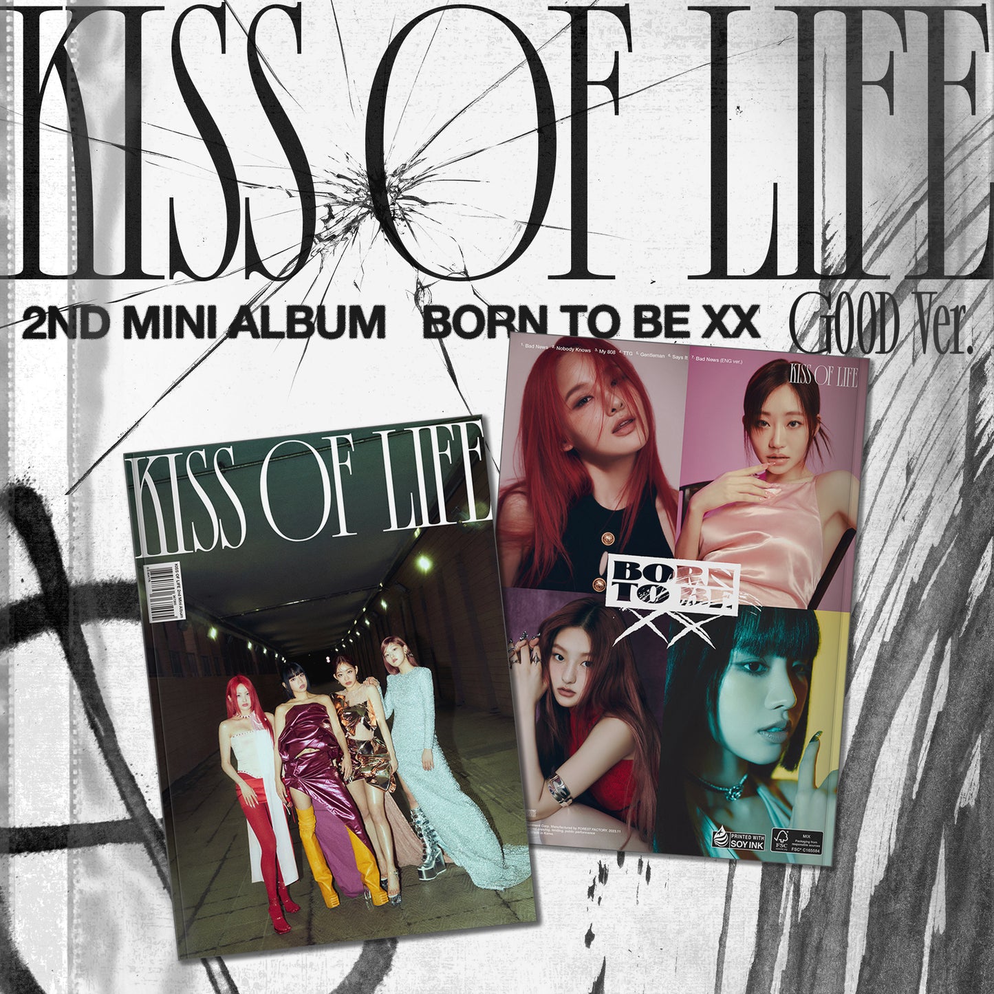 KISS OF LIFE - 2nd Mini-Album 'Born to be XX' [SIGNED ALBUM] (US Exclusive) (GOOD Version)