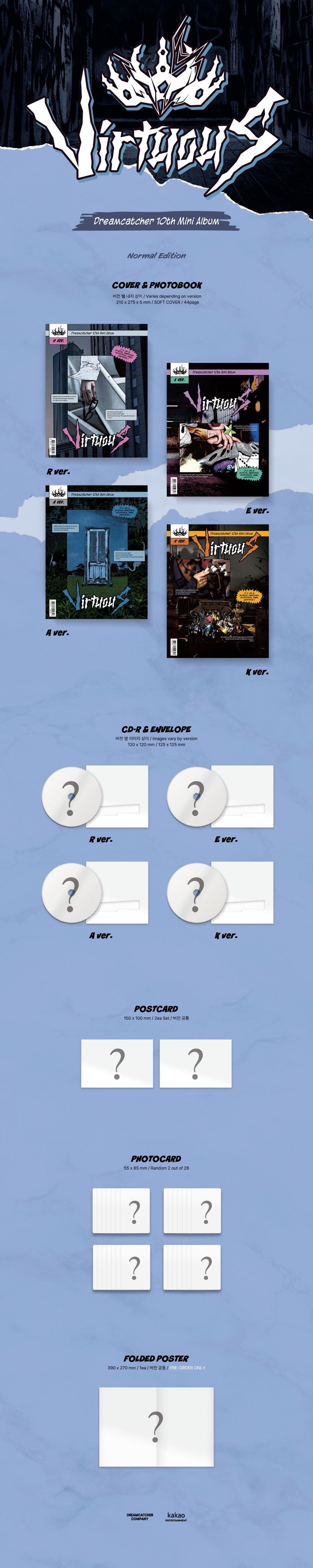 [FINAL SALE] Dreamcatcher 드림캐쳐 - 10th Mini-Album ‘VirtuouS’ (Standard Version)