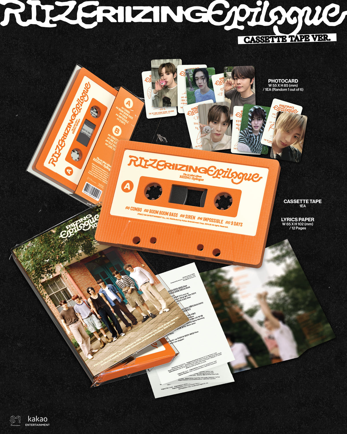 Riize Riizing Versions RIIZE - 1st Mini-Album 'RIIZING : Epilogue' (CASSETTE TAPE Version ...