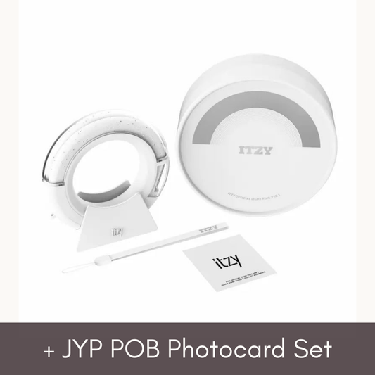 ITZY - Official Light Ring (Ver. 2) + JYP POB Photocard Set