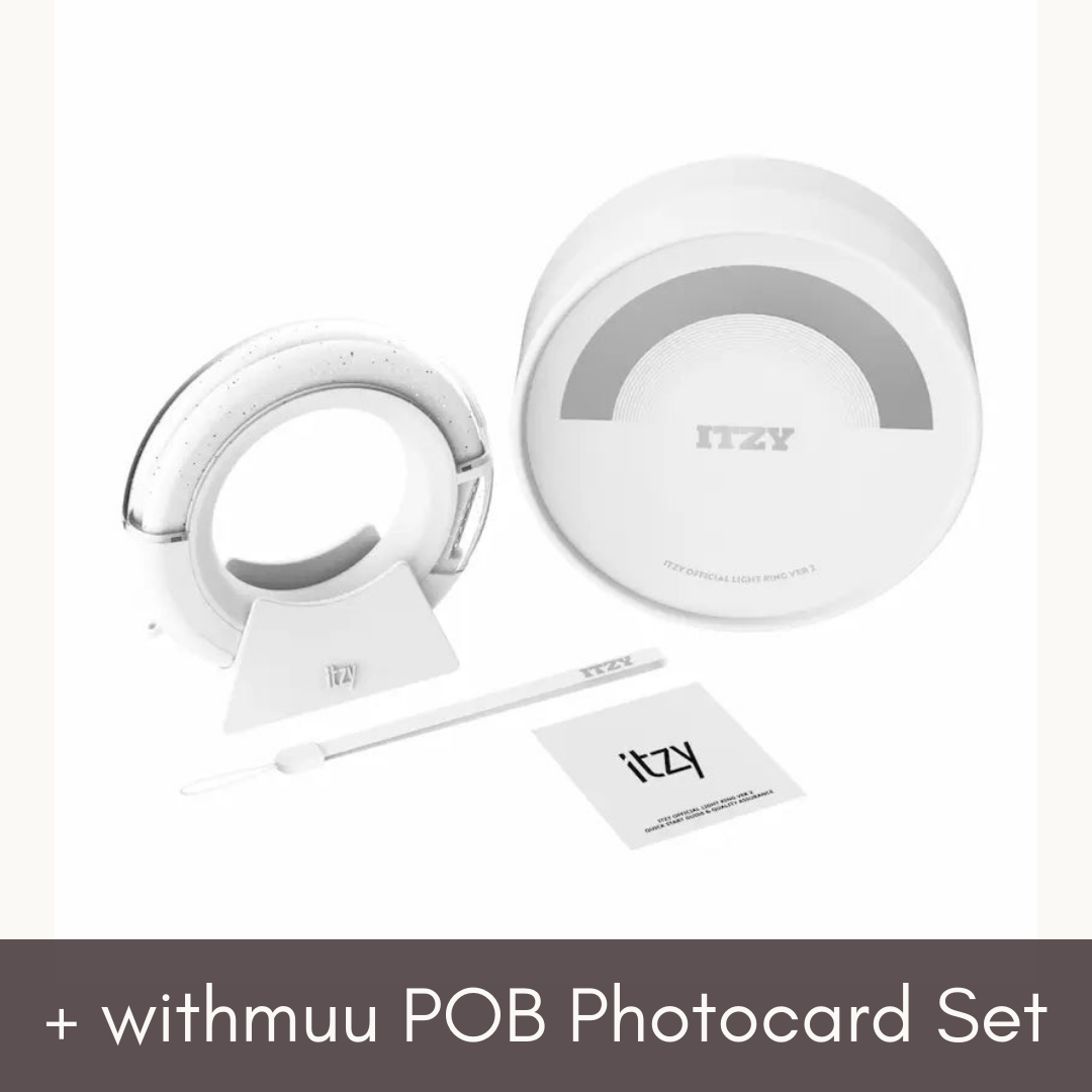 ITZY - Official Light Ring (Ver. 2) + withmuu POB Photocard Set