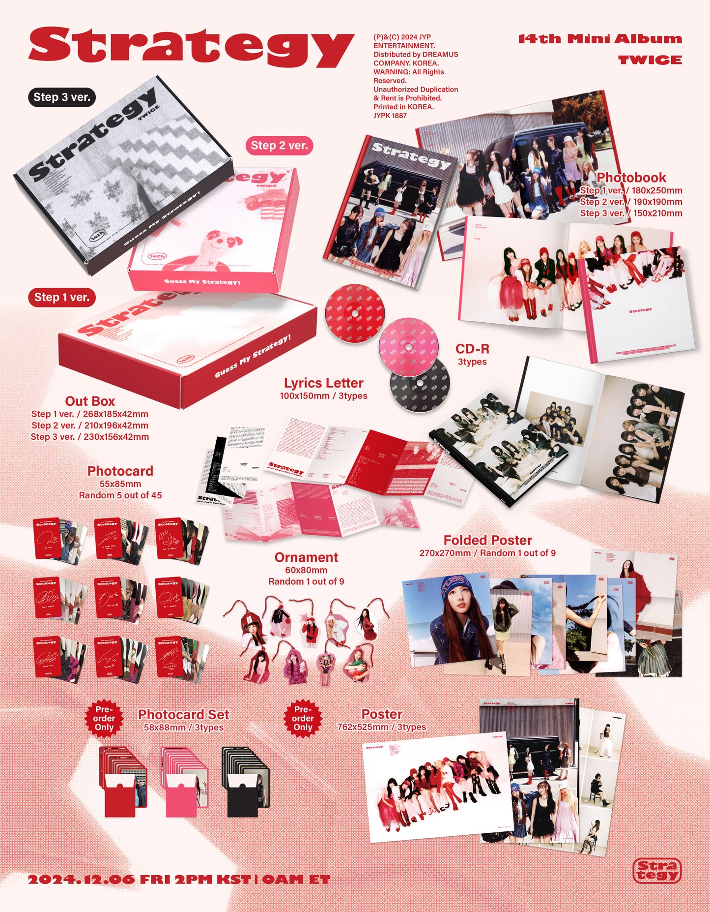 TWICE - 14th Mini-Album 'STRATEGY' (Standard Version) + Apple Music POB Photocard