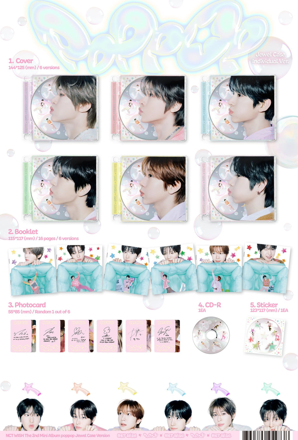 NCT WISH - 2nd Mini-Album 'poppop' (Jewel Case Version)