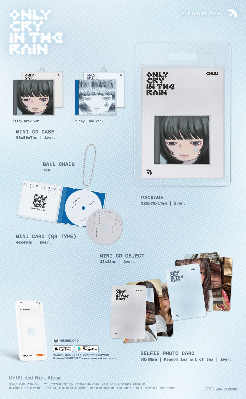 CHUU - 3rd Mini-Album 'Only cry in the rain' (Platform Version)